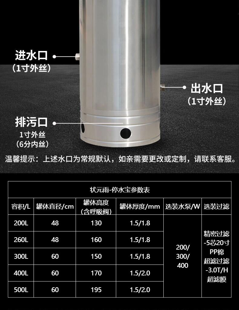 狀元雨-304不銹鋼停水寶